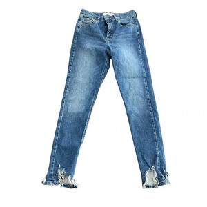 Topshop Jamie Women's Blue Cut Off Medium Wash Denim Jean Size W30 L32